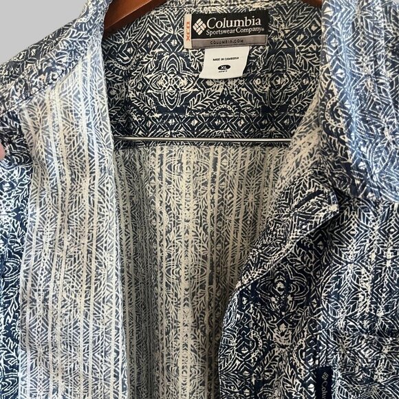 Columbia XCO Shirt Mens Extra Large Black White Authentic Outdoors Loose Fit‎ - Picture 4 of 9